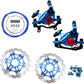 Zoom Bike Bicycle Cycling HB-100 Hydraulic Disc Brake Calipers Front & Rear Set Line Pull with Floating Rotor & Cable
