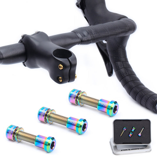 RISK Titanium Alloy Bike Stem Lock Bolts M5*18mm (4pcs）RT111